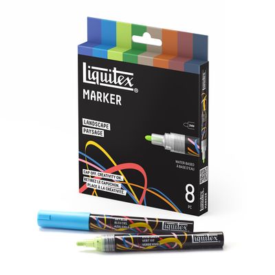 LIQUITEX MARKER SET 8X2MM LANDSCAPE