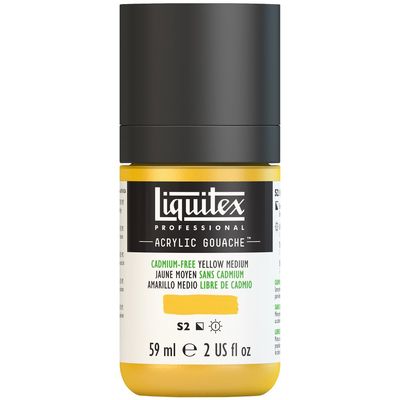 CADMIUM FREE YELLOW MED 59ML LQX PRO ACRYLIC GOUACHE