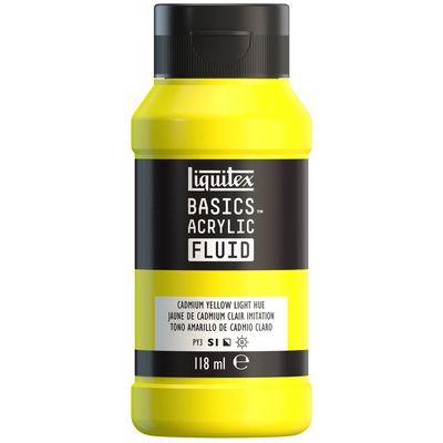 CADMIUM YELLOW LIGHT HUE 118ML LQX BASICS FLUID