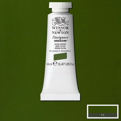 W&N DESIGNERS GOUACHE 14ML TBE OLIVE GREEN