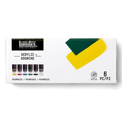 LQX PRO ACRYLIC GOUACHE 6X22ML SET PRIMARIES