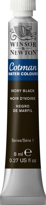 Hovedbilde IVORY BLACK 8ML TUBE W&N COTMAN