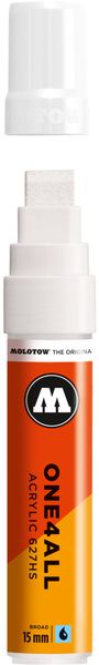 Acrylic marker One4All 627HS 15mm #160 signal white