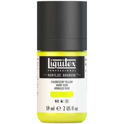 FLUORESCENT YELLOW 59ML LQX PRO ACRYLIC GOUACHE