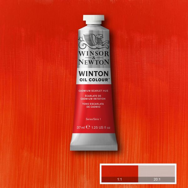 CADMIUM SCARLET HUE W&N WINTON OIL 37ML TUBE