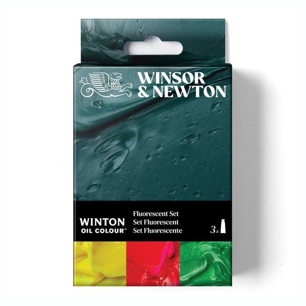 W&N WINTON OIL COLOUR 3X37ML TUBES FLUORESCENT SET
