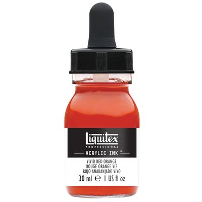 VIVID RED ORANGE 30ML LQX PRO ACRYLIC INK