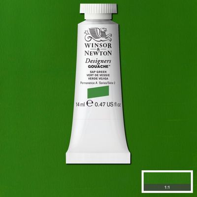 W&N DESIGNERS GOUACHE 14ML TBE SAP GREEN