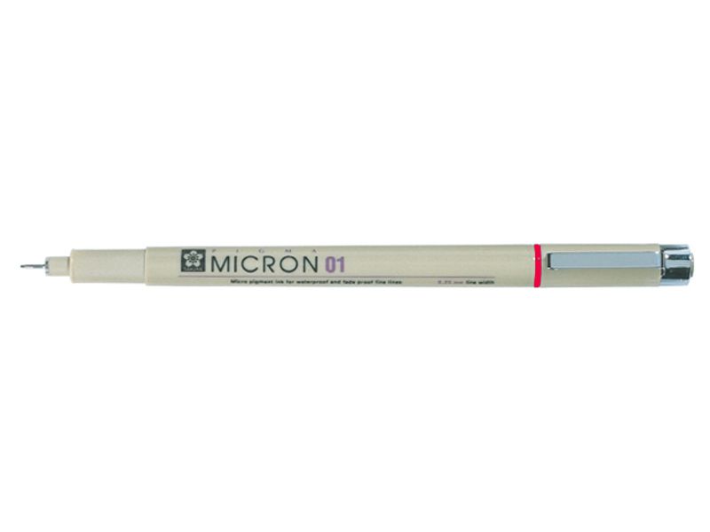 Sakura Pigma Micron 01 - 0,25mm - 19 Rød