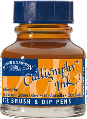 YELLOW OCHRE 30ML W&N CALLIGRAPHY INK