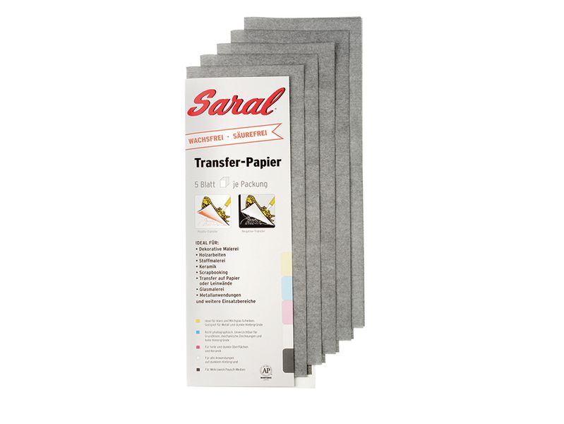 Saral Grafitt overføringspapir Sort – 5 ark 22x28cm