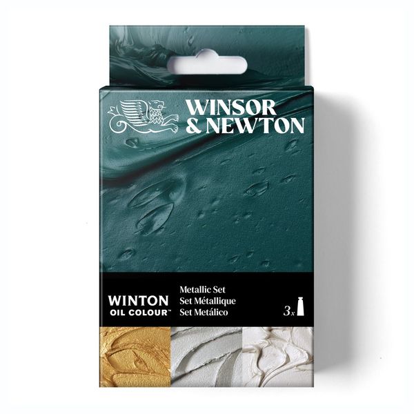 W&N WINTON OIL COLOUR 3X37ML TUBES METALLIC SET