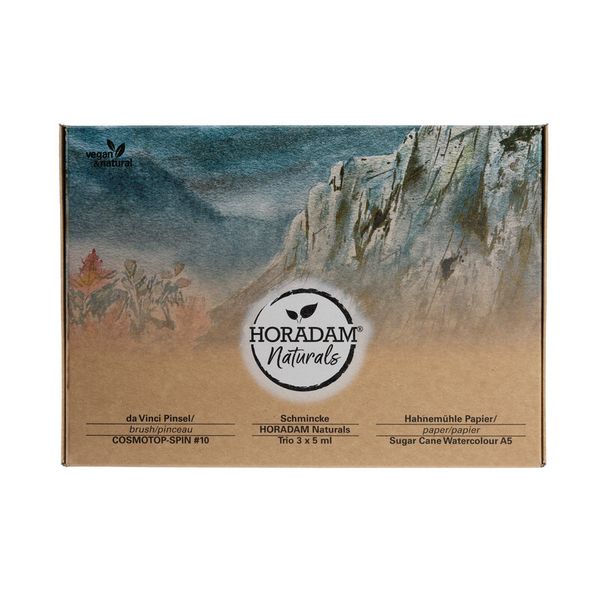 Horadam Naturals set 3 x 5 ml. Pensel og Blokk