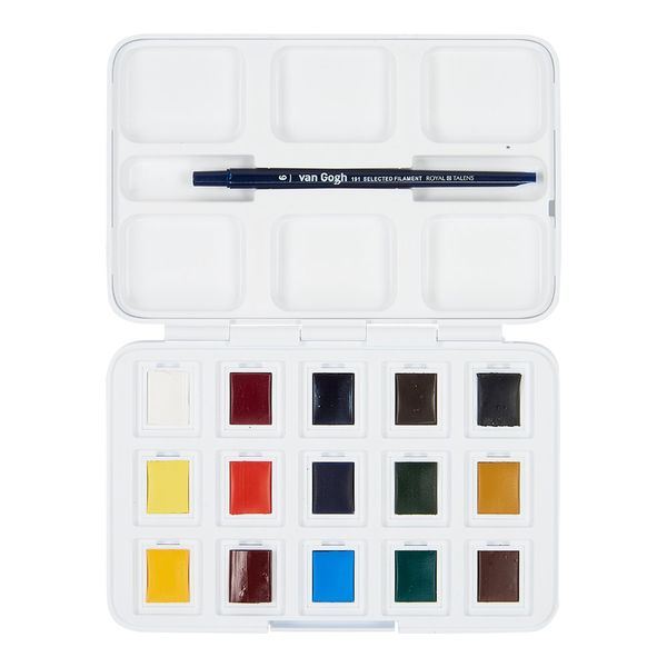 Van Gogh Akvarell Pocketbox Sett – 12+3 – Inkl pense