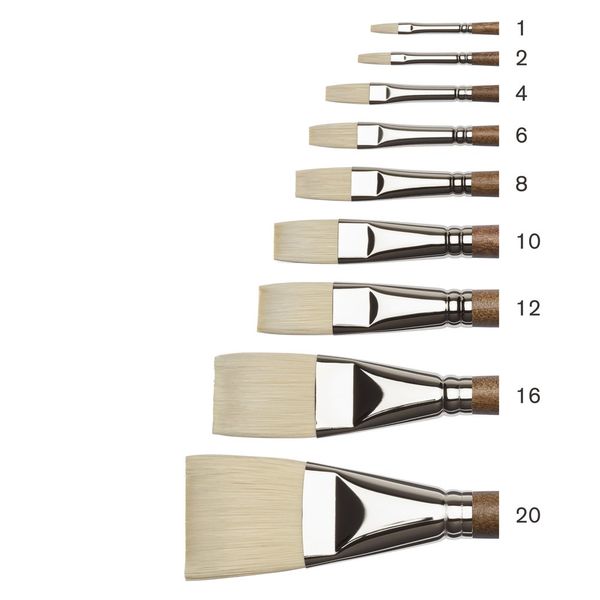 FLAT SIZE 8 W&N ARTISTS' OIL SYNTHETIC HOG BRUSH