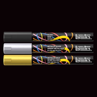 LIQUITEX MARKER SET 3X2MM ACCENT