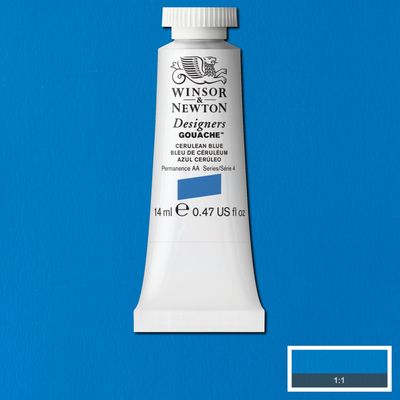 W&N DESIGNERS GOUACHE 14ML TBE CERULEAN BLUE